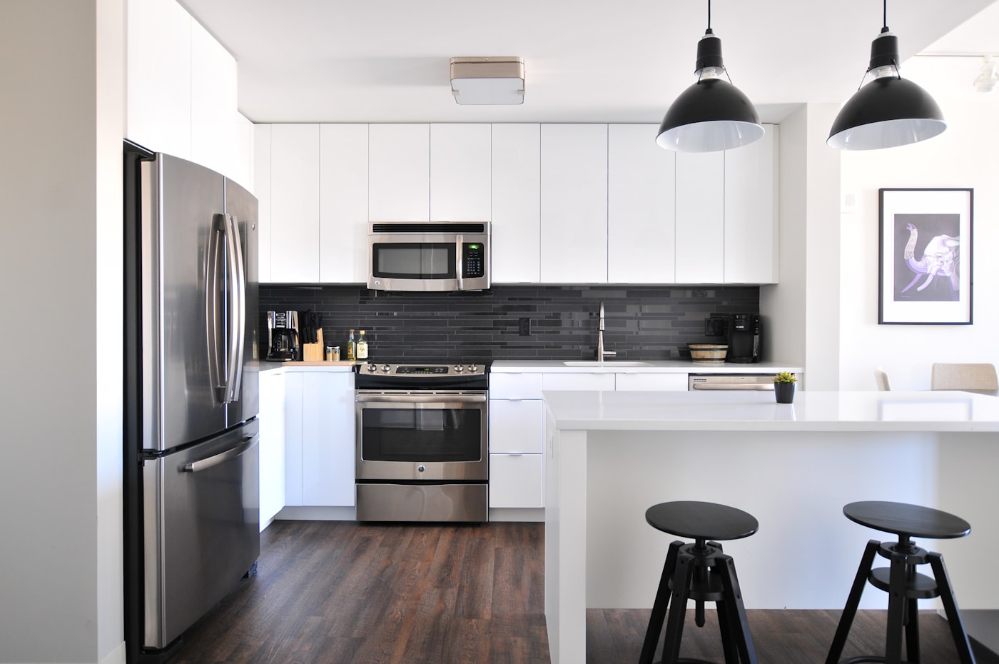 Modern renovated kitchen after a home remodel project